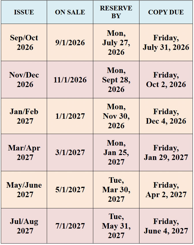 Advertising Schedule (Click on table for complete information)