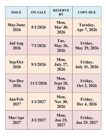Advertising Schedule (Click on table for complete information)