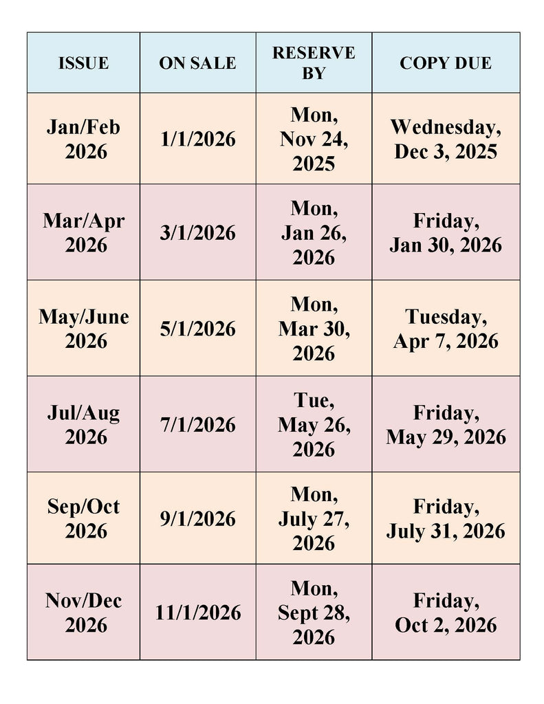 Advertising Schedule (Click on table for complete information)